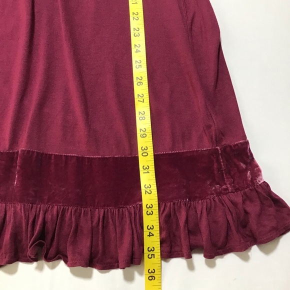 Juicy Couture Y2K Bordeaux Burgundy Babydoll Mini Dress - Picture 9 of 12